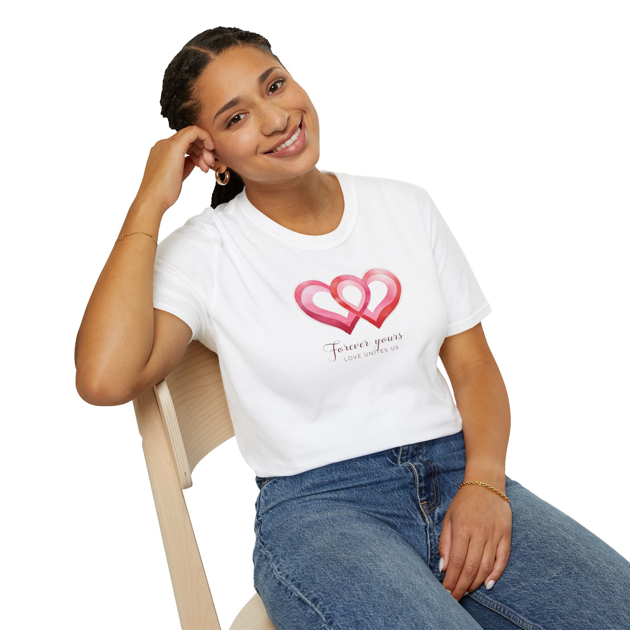Intertwined Hearts - Valentine's Day Softstyle T-Shirt