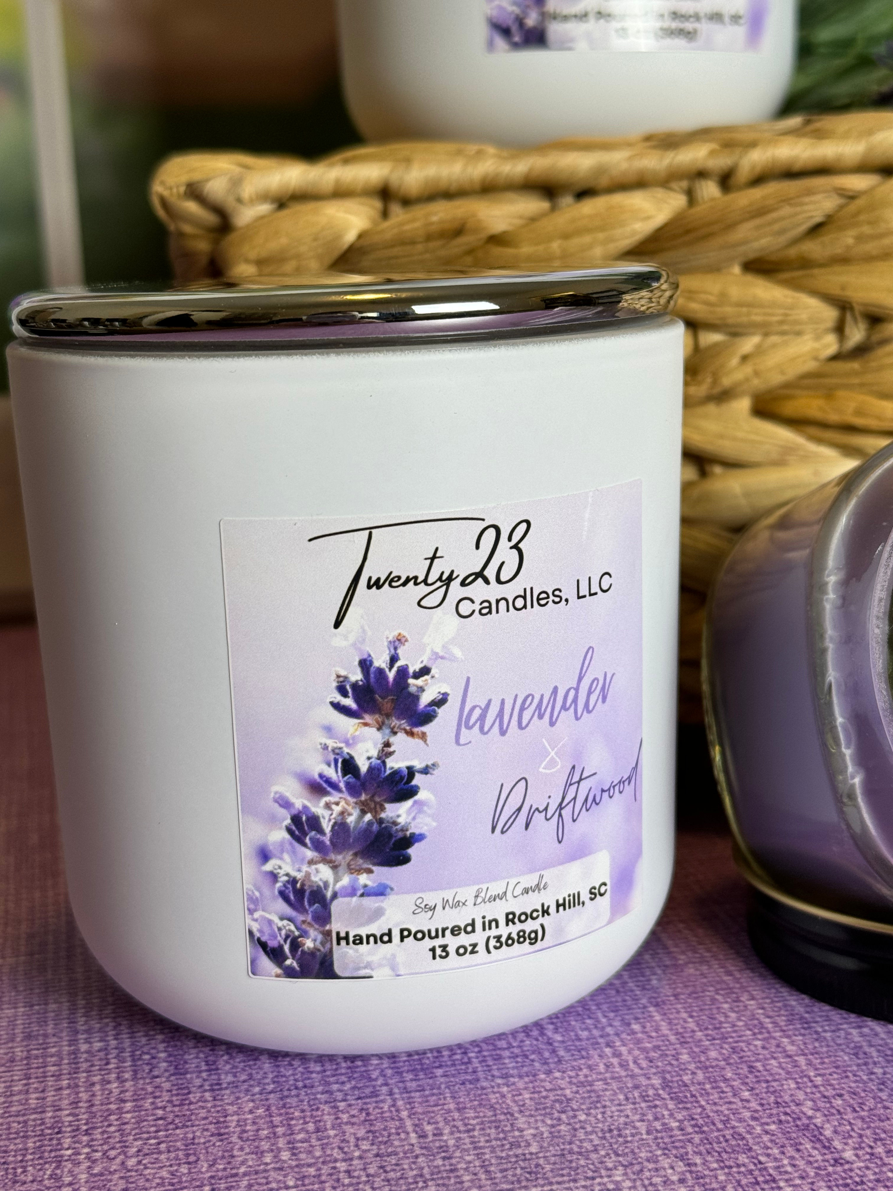 Lavender and Driftwood Candle (13 oz)