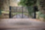 black metal driveway gate 