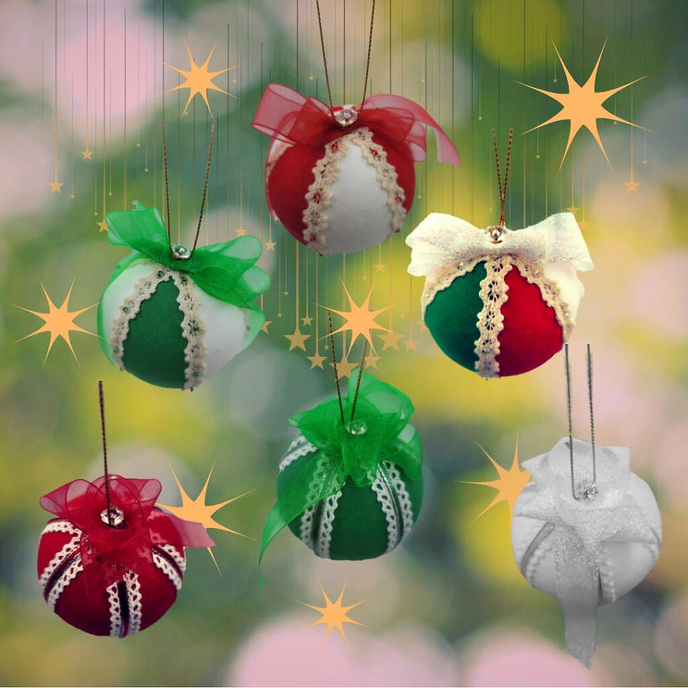 Christmas Spheres Collection #1  6-pc