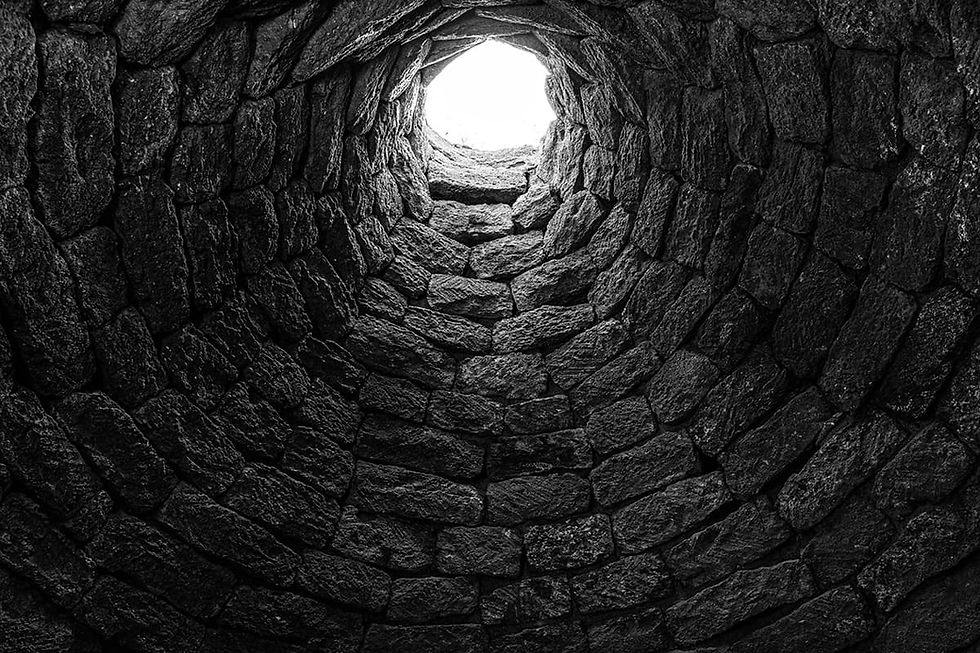 View from the bottom of a well