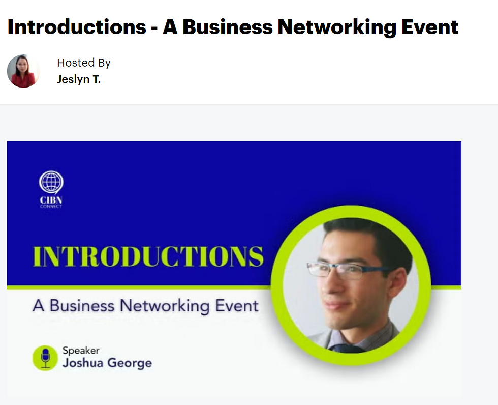 Introductions - A Business Networking Event