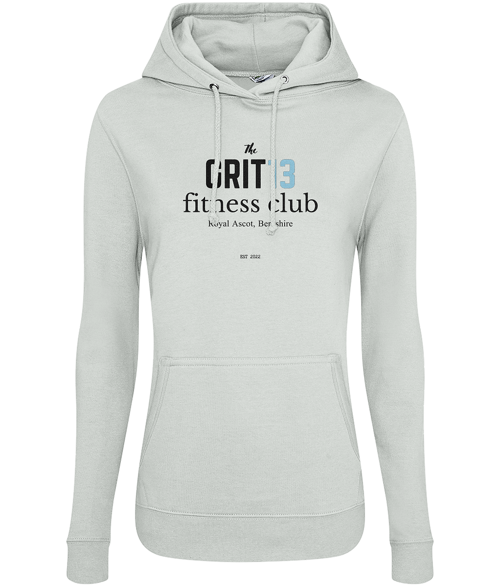 Women's Black Fitness Club Logo Hoodie