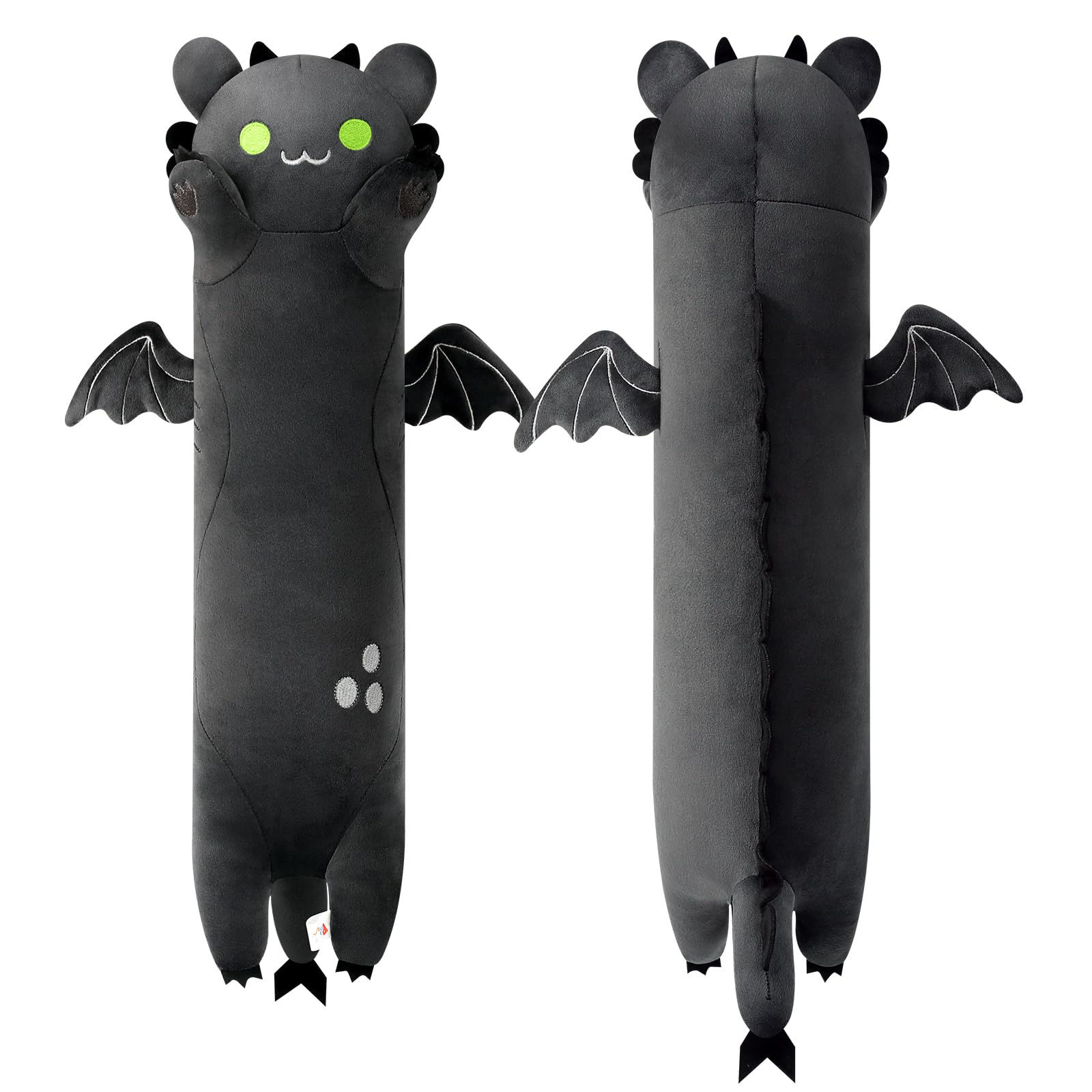 Midnight Dragon Kitty Plush Pillow 19.6"