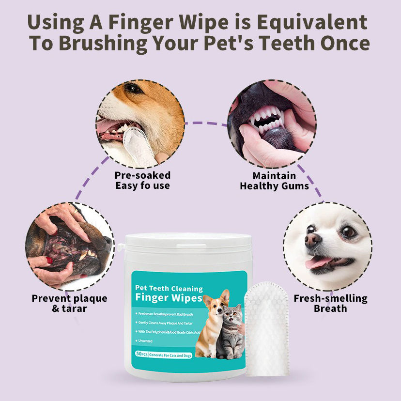 Thumbnail: Pet Cleaning Products Disposable Finger Toothbrush Pet Teeth Cleaning Finger Cov