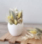 Trockenblumen, Osterdeko, Osterschale, Lagurus, Mitbringsel