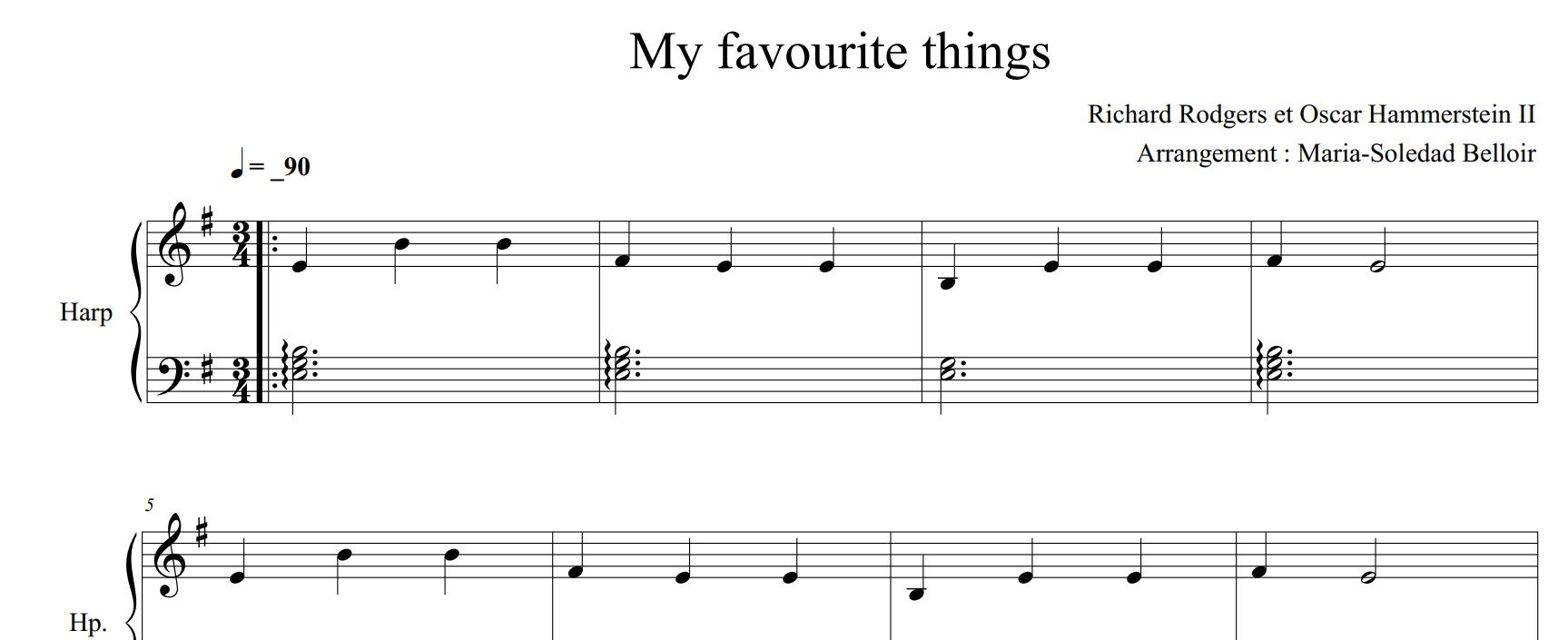 My favourite things harpe