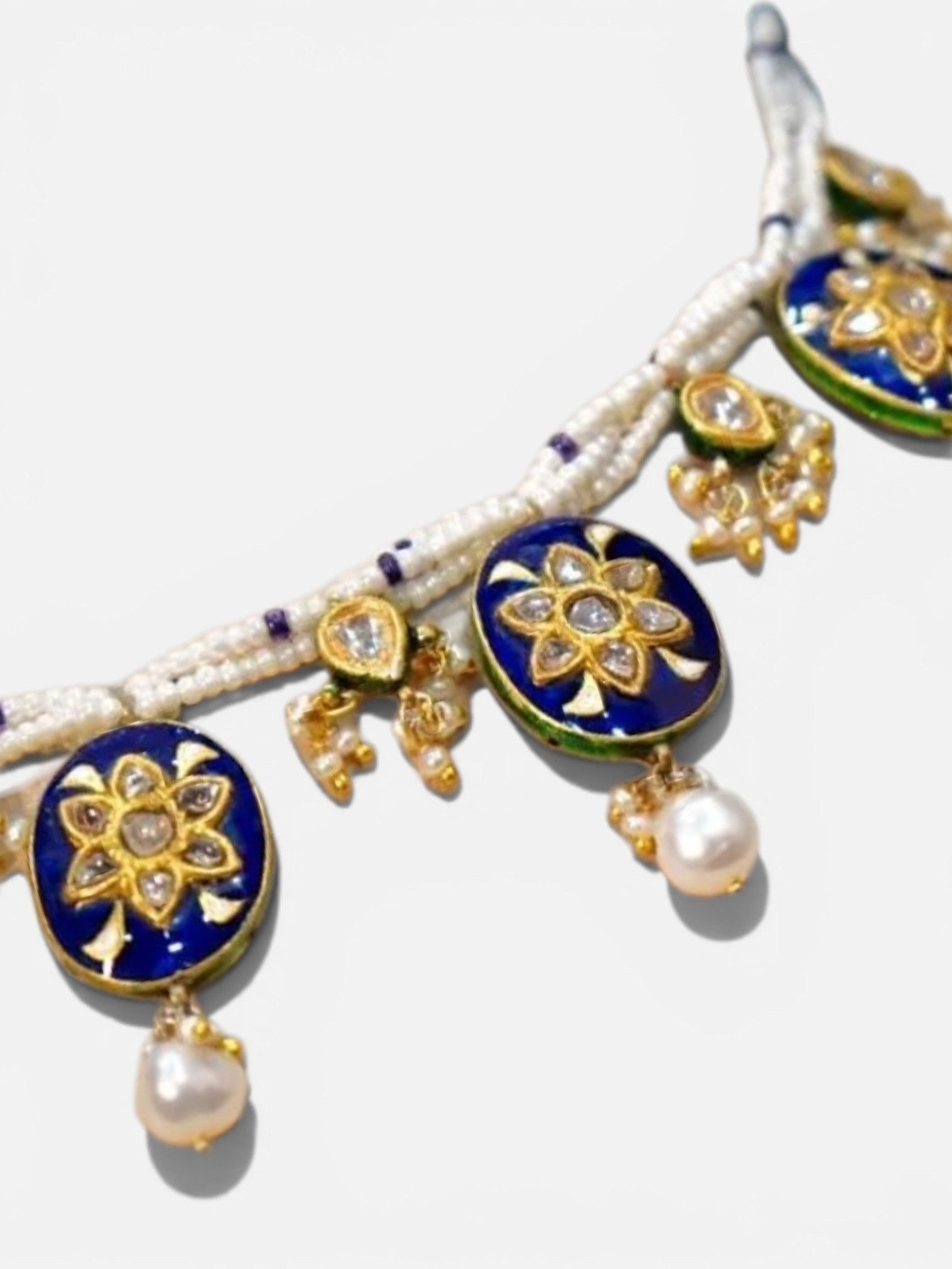 Blue Exquisite Enamaled Necklace