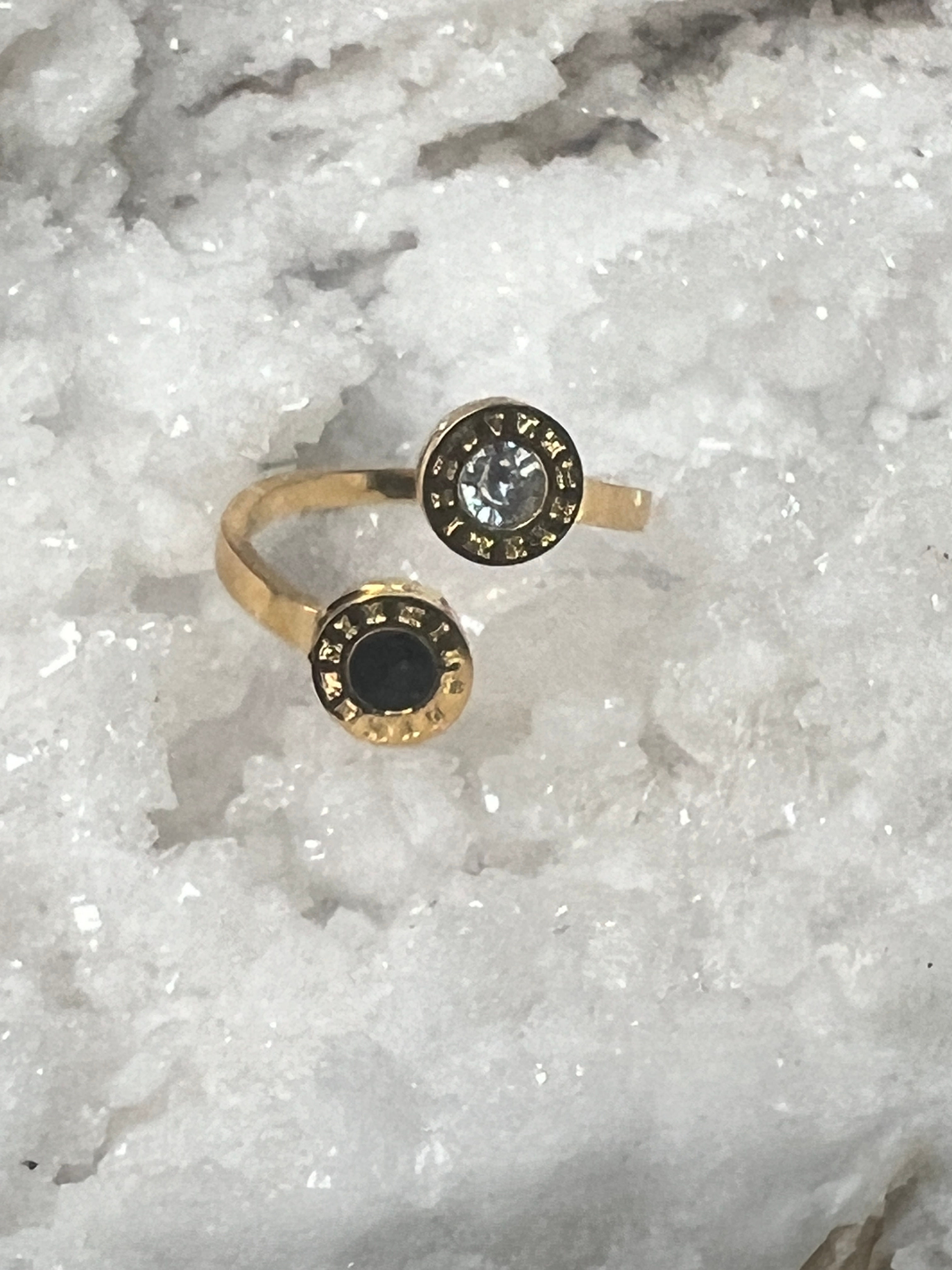 Stainless Steel Cubic Zirconia Stones Ring