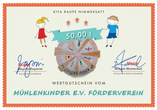 8x 50€ Wertgutschein für die KiTa-Gruppen