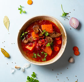 Moliūgų ir marinuotų burokėlių sriuba (Receptas)