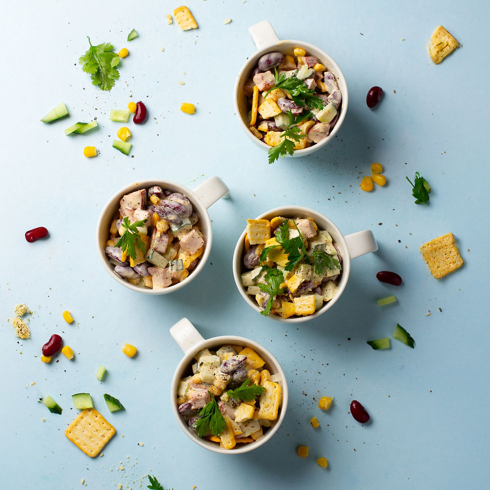 mišrainė su rūkyta krūtinėle_Alfo receptas