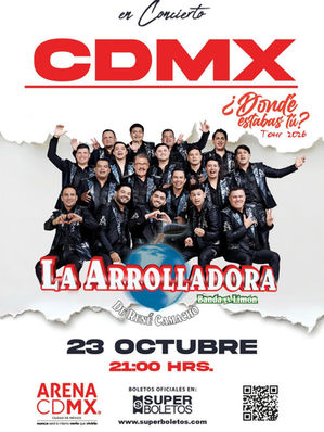 LA ARROLLADORA BANDA EL LIMÓN REGRESA A LA ARENA CDMX PARA UNA NOCHE HISTÓRICA ESTE 23 DE OCTUBRE.