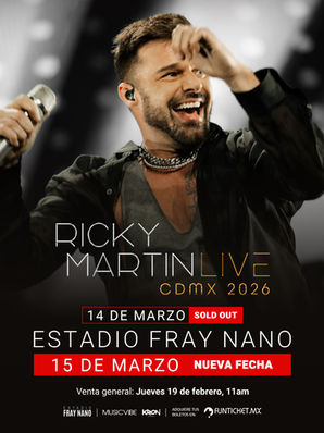 Tras sold out en Ciudad de México, Ricky Martin anuncia una nueva fecha.