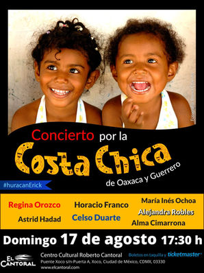 Regina Orozco, Horacio Franco, Alejandra Robles, Astrid Hadad, María Inés Ochoa, Celso Duarte y el proyecto Alma Cimarrona, en concierto “Por la Costa Chica” 