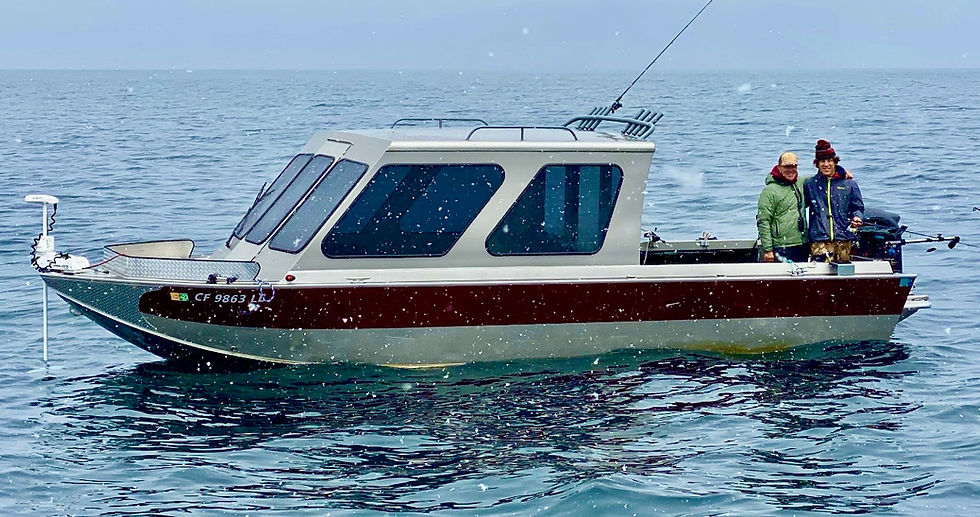 Our fishing boat is extremely safe and comfortable for fishing trips on Pyramid Lake and Lake Tahoe