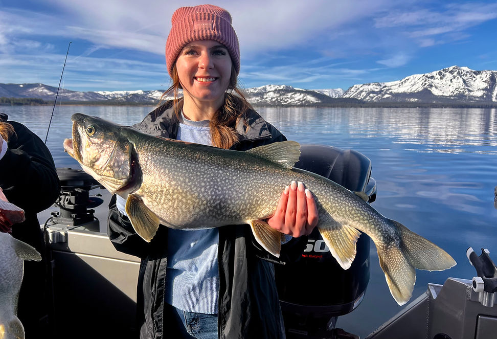 Nice Lake Trout caught on Lake Tahoe while on a charter with JD Richey Sportfishing