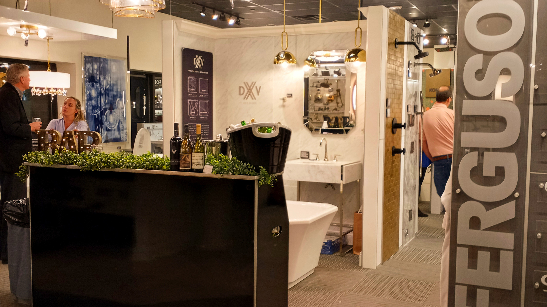 Royal Blush Bar providing professional mobile bar service during a corporate networking event.