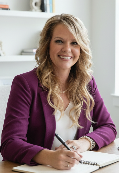 Minimalist CEO Serence Workspacepurple blazer notes.png