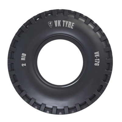 alt="vk tyre 2-rib tractor front tyre, sidewall view"