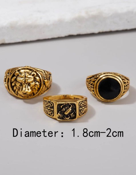 Miniatura: Set anillo león