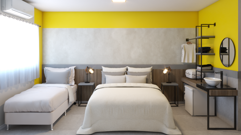 QUARTO CASAL + SOLTEIRO