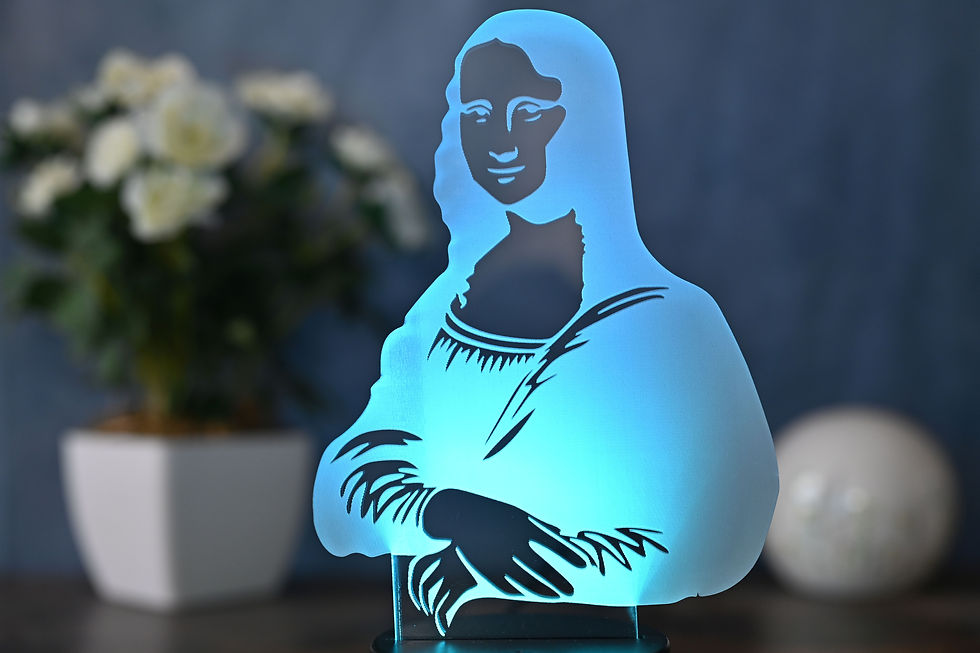 Miniaturbild: Personalisierte Mona Lisa LED Tischlampe – Exklusives Dekor und Geschenk
