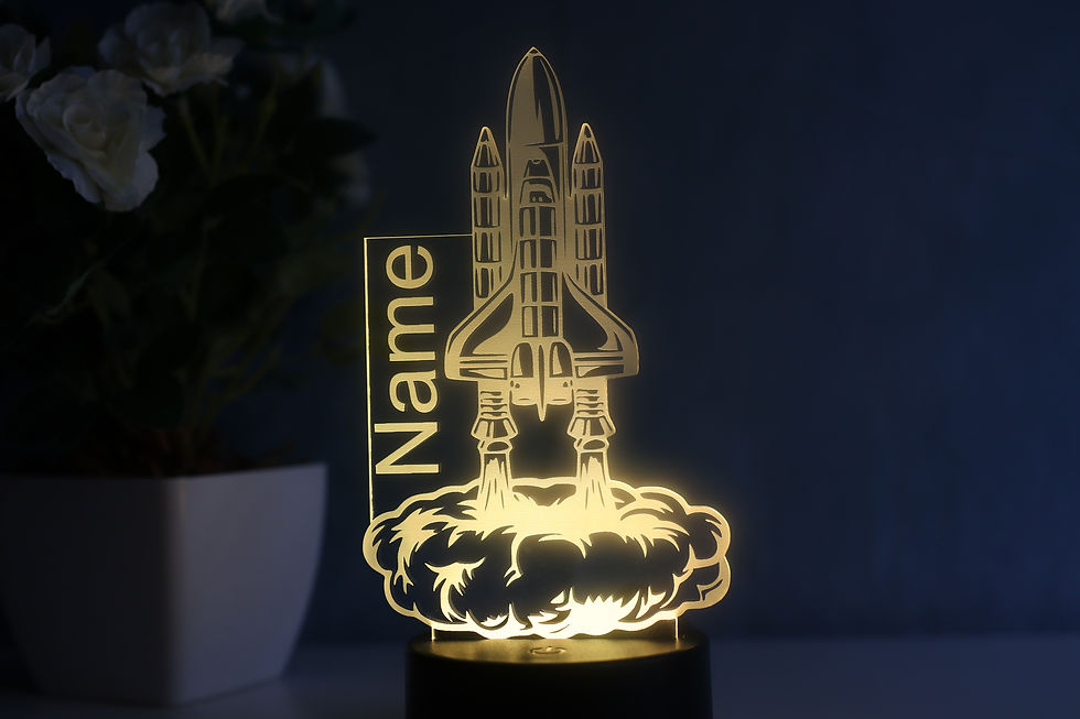 Miniaturbild: Personalisierte Raketen Lampe