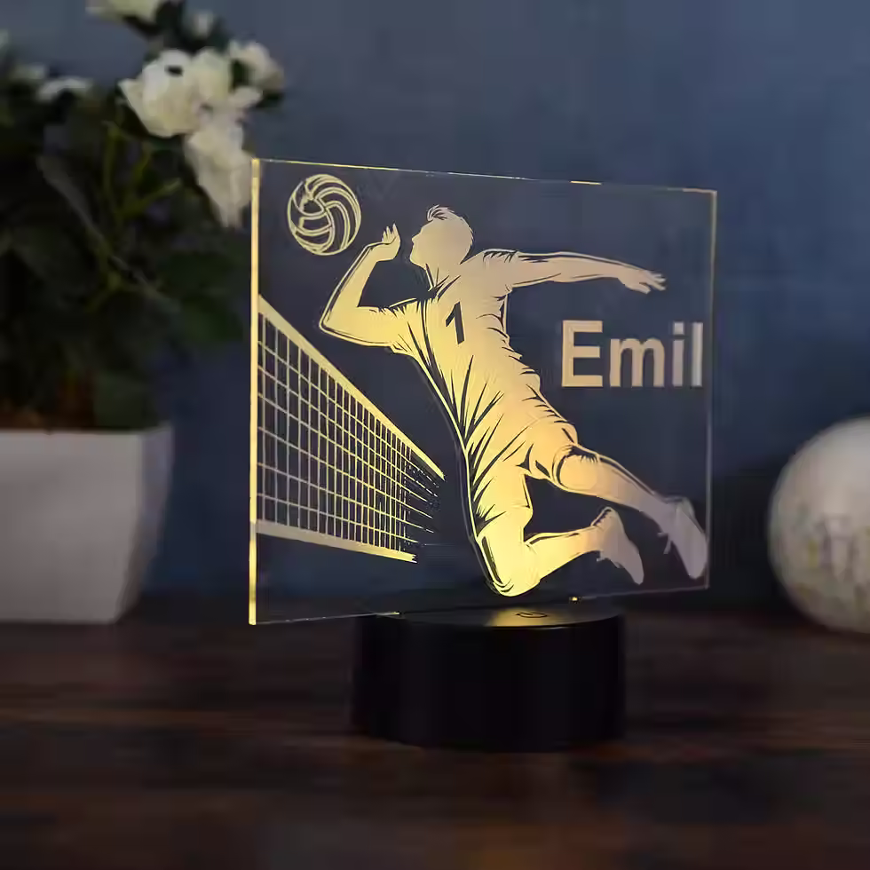 Miniaturbild: Personalisierte Volleyball Geschenk für Volleyball Spieler LED Volleyball Lampe