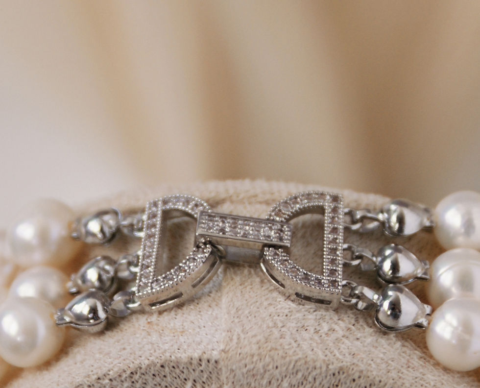 Thumbnail: Triple Strand Pearl Necklace
