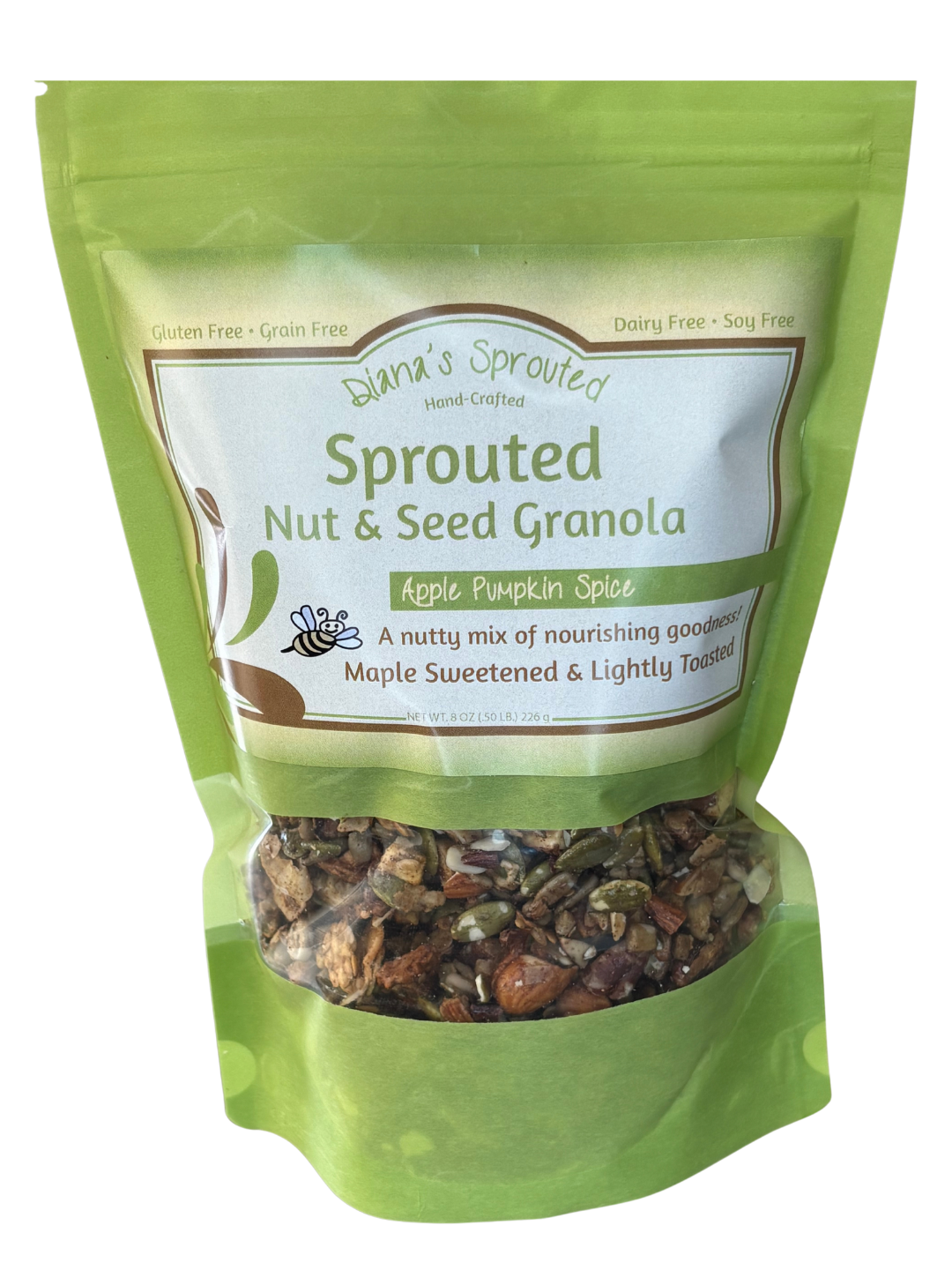 Bag of Diana's Sprouted Granola Apple Pumpkin Spice