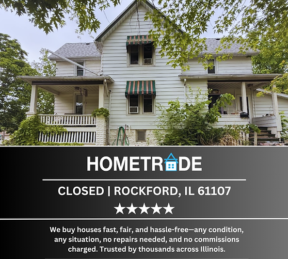 HomeTrade purchased this Rockford two-unit property directly from the owner prior to downsizing. The property transferred as-is without repairs or renovation expenses.