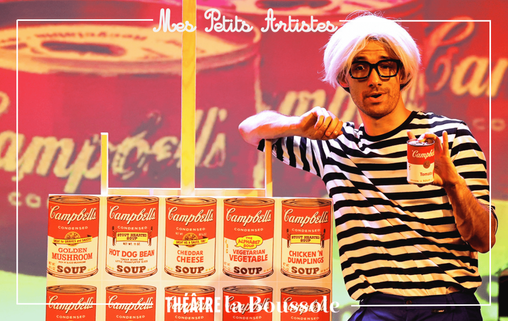 Mes Petits Artistes Théâtre La Boussole spectacle interactif pour enfant Andy Wharol