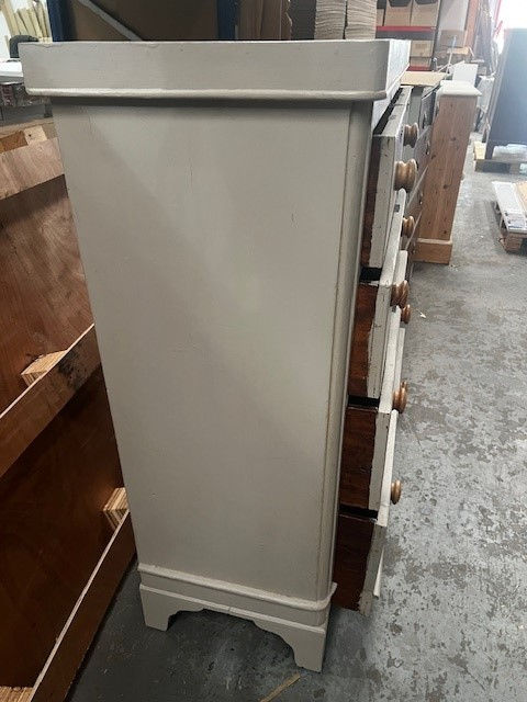 Thumbnail: Victorian painted of white Chest of Drawers (two over three drawers)