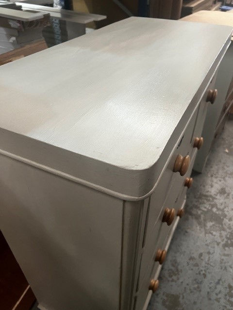 Thumbnail: Victorian painted of white Chest of Drawers (two over three drawers)