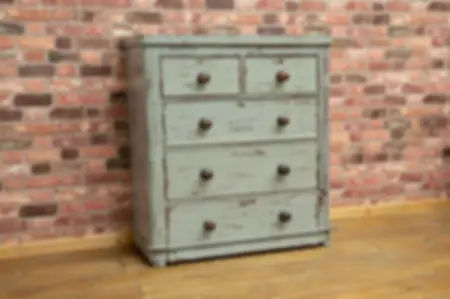 Antique Victorian Painted Pine Chest Of Drawers