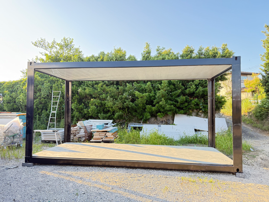 新品鉄骨BB-BOXユニット4坪ハウス・プレハブ・コンテナ・建築会社・日曜大工皆様DIYに最適!