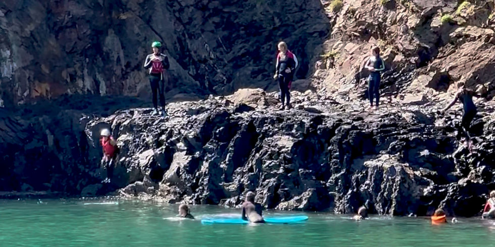 Coasteering at the Blue Lagoon, Abereiddi