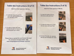 Instructions to use universal changing table