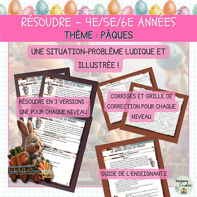 Situation-problème – Pâques – Le grand défilé de Pâques – 4e, 5e et 6e année