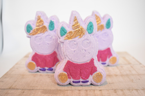 Unicorn Bath Bomb with surprise coin inside | Natures Love
