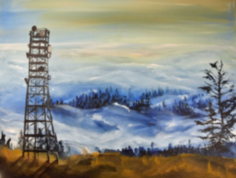 Die Morgenröte - der Funkturm- Kunstdruck