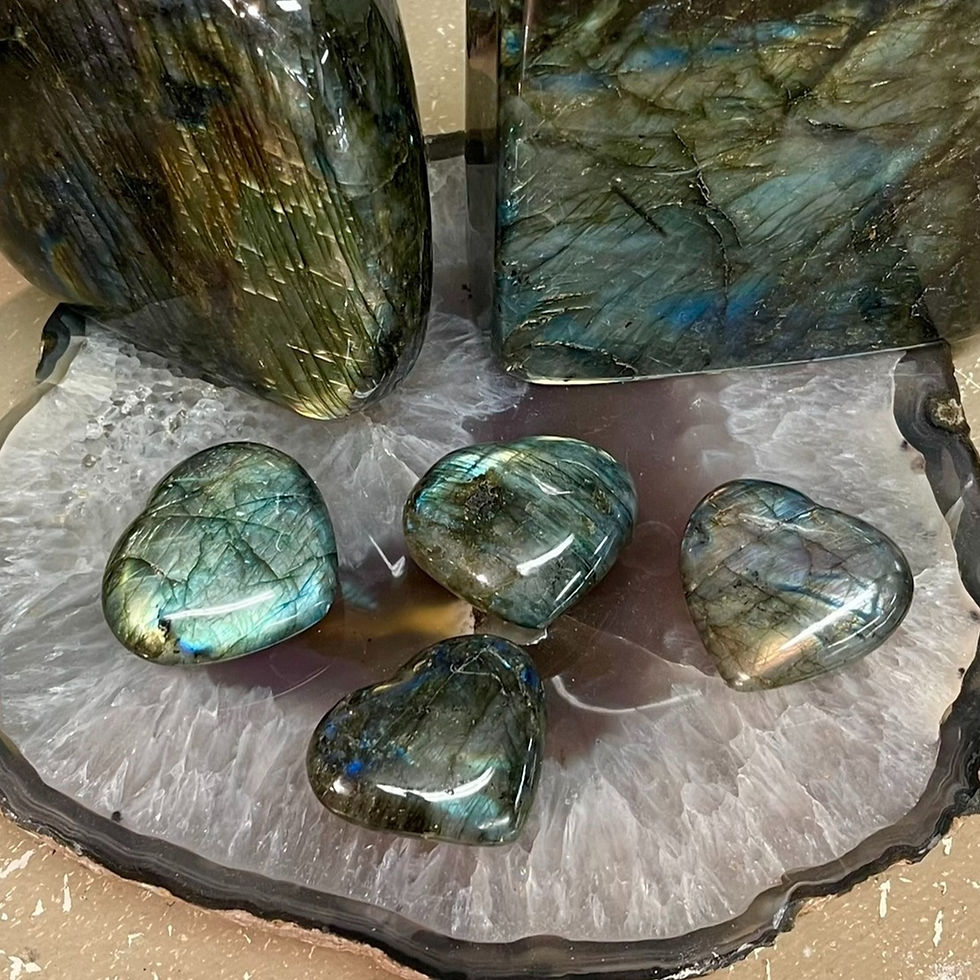 Labradorite Hearts Small