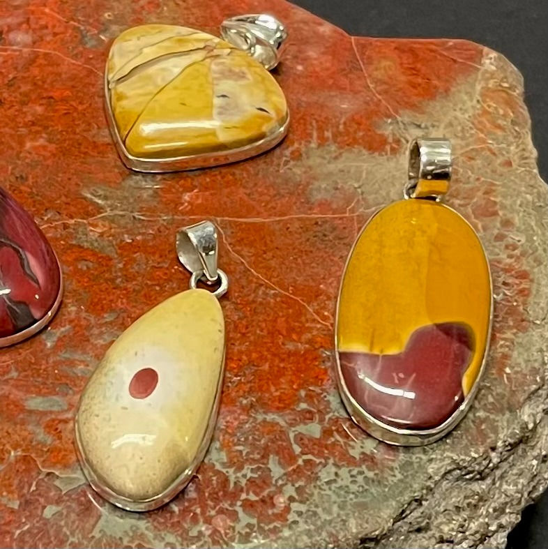 Thumbnail: Mookaite Pendants in 925 Sterling Silver