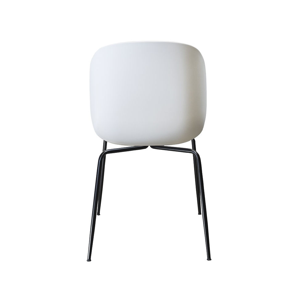 Miniaturbild: Krzesło Boliwia białe siedzisko/czarne nogi komplet