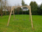 Strong wooden swing set