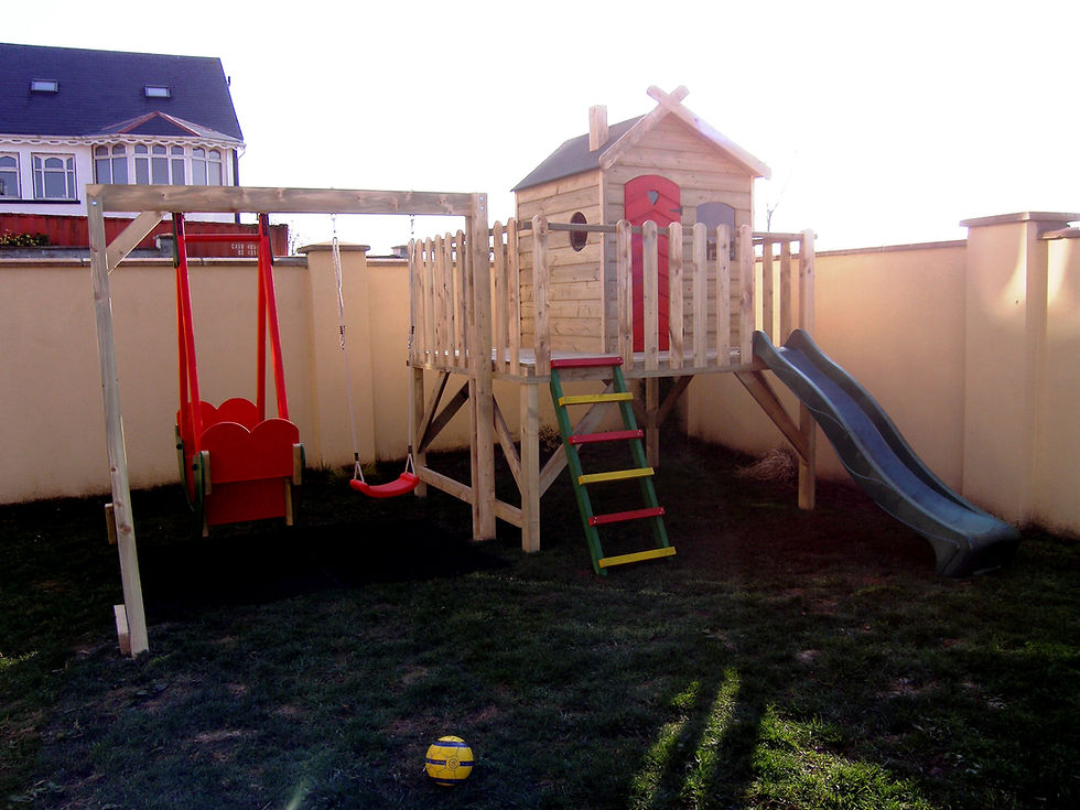 Thumbnail: playhouse with duo seat, slide and ladder 213