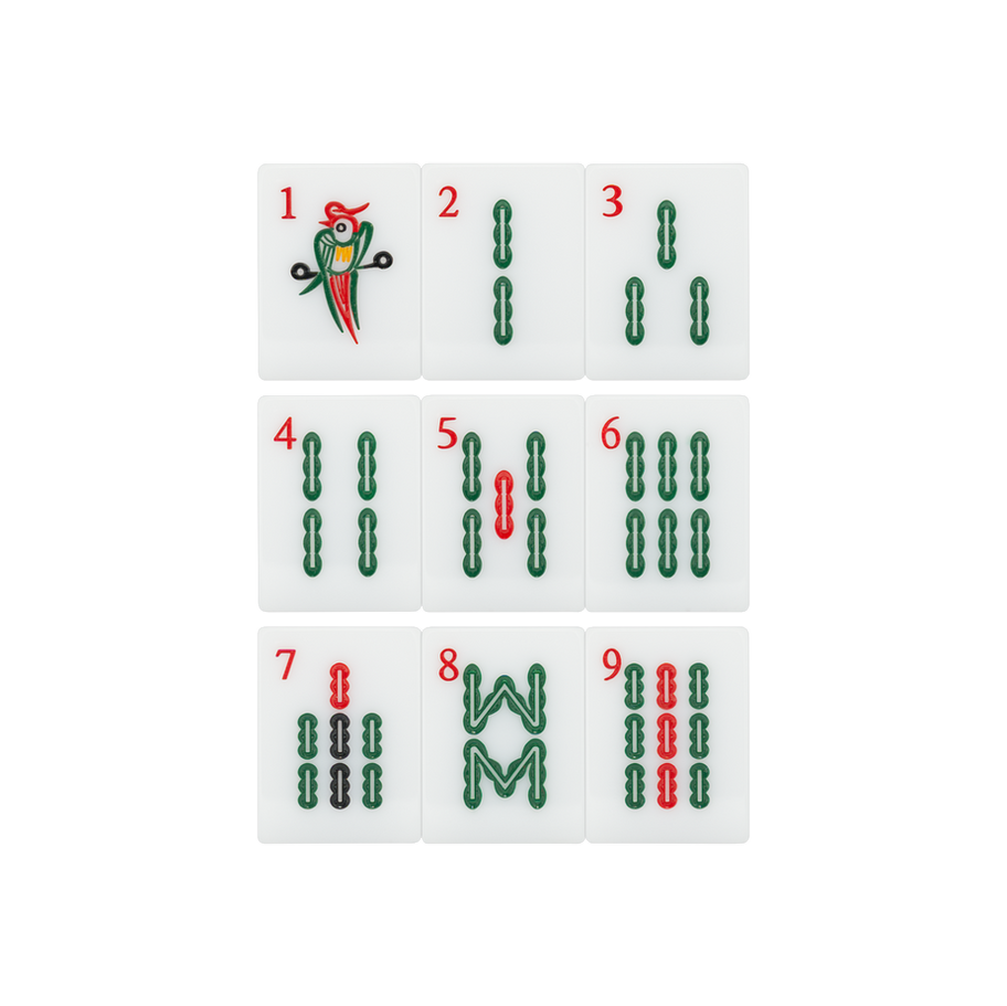 MY Lime Ice-Cream Mahjong International Edition: 9 Bams with numbers