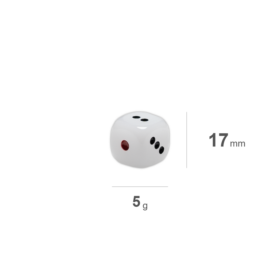 Dice - Translucent White size