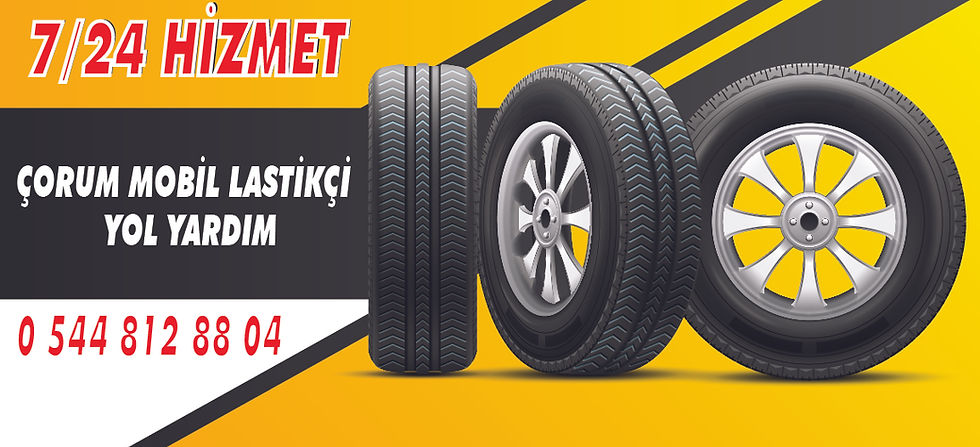 Çorumda 7/24 Hizmet Mobil lastikçi Yol yardım